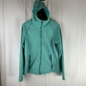 Eddie Bauer Frist Ascent Women's XL High Route Fleece Full Zip Hoodie Thumb Hole